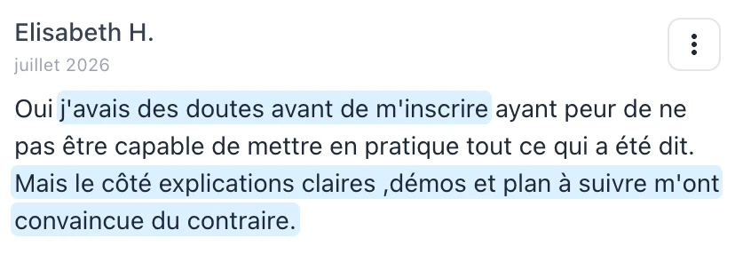 Témoignage de Elisabeth