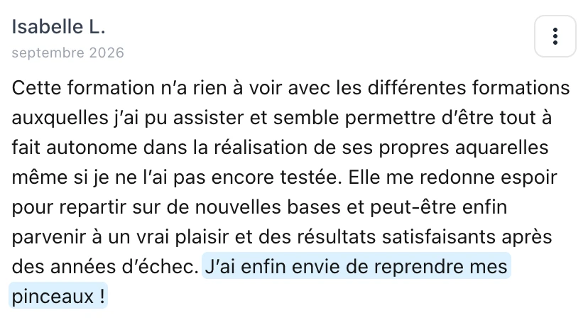 Témoignage de Isabelle