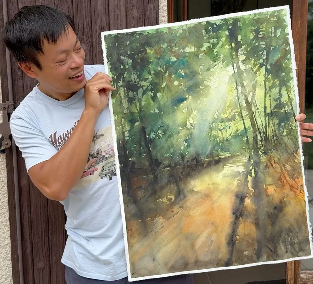 Rayons dans la forêt