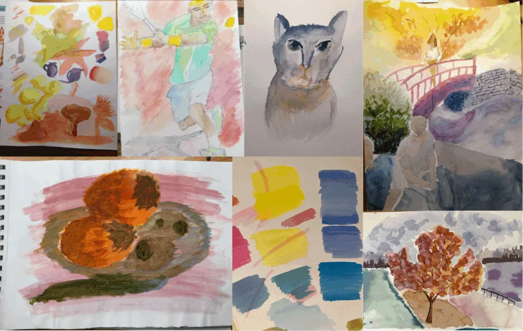 Les aquarelles de Rémy à ses débuts